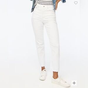 J. Crew white stovepipe straight jean